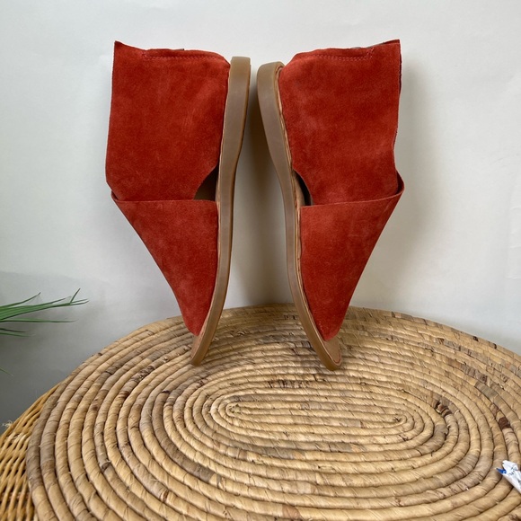 Born Iwa Suede Sandals Rust Orange Leather 8 - Picture 5 of 11